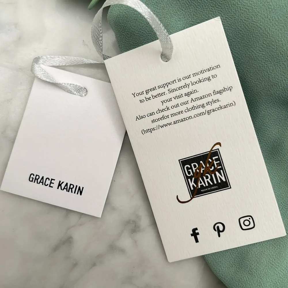 Grace Karin  light green double layer dress - Image 13