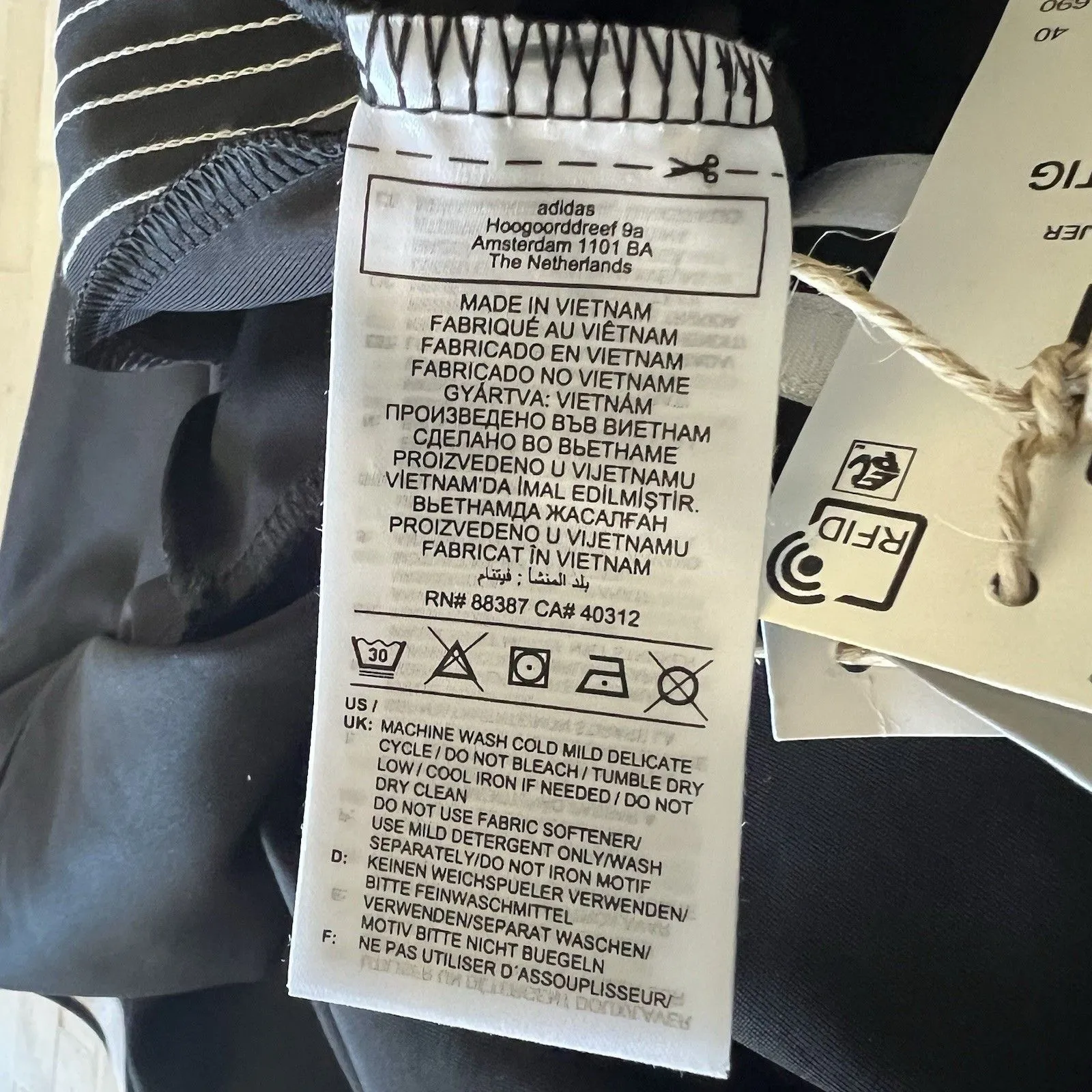 Adidas Aeroready Women’s Track Workout Pants Black With White Stripe Medium NWT - Image 7