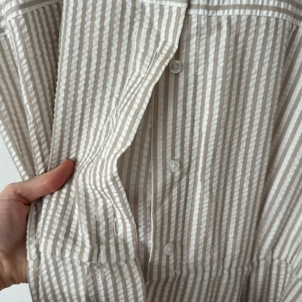 CHAPS Striped Button-Up Dress with Belt M - Image 6