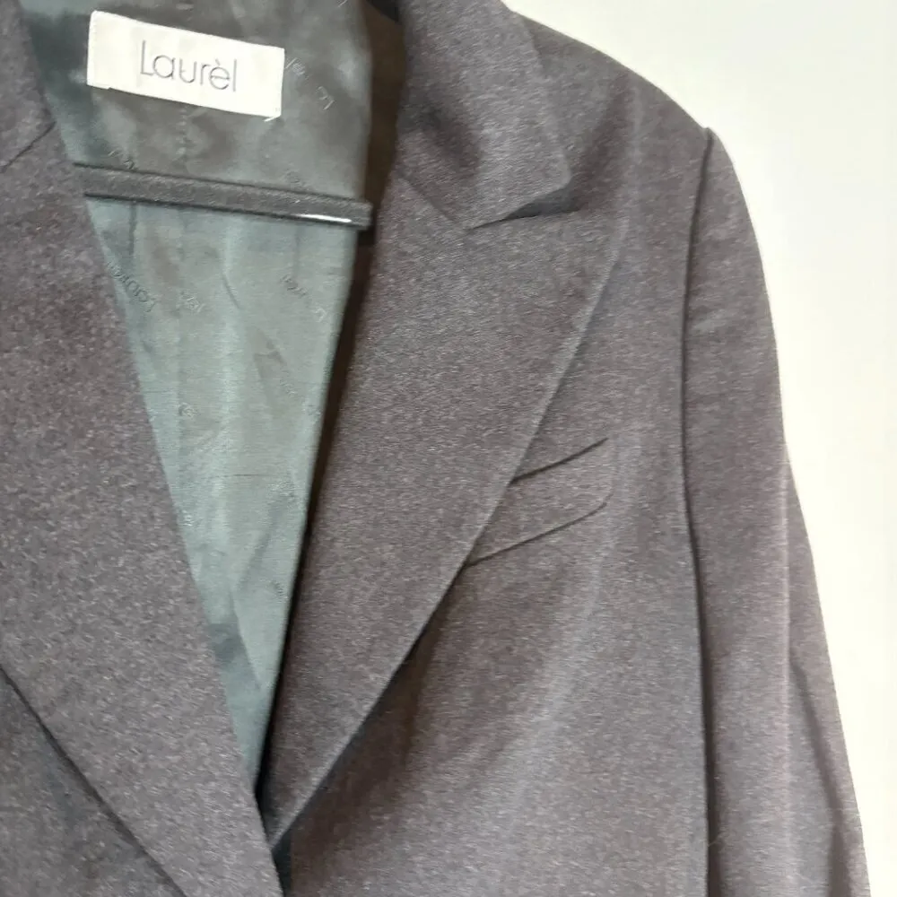 Laurel deep charcoal grey black wool blazer jacket Gray Size 8 - Image 2