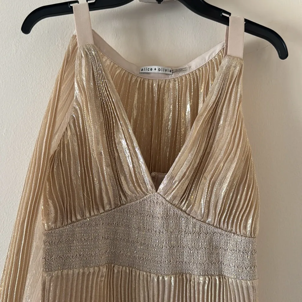 Alice + Olivia Rosalie Pleated Silk Blend Jumpsuit, Size 6, $995 - Image 11