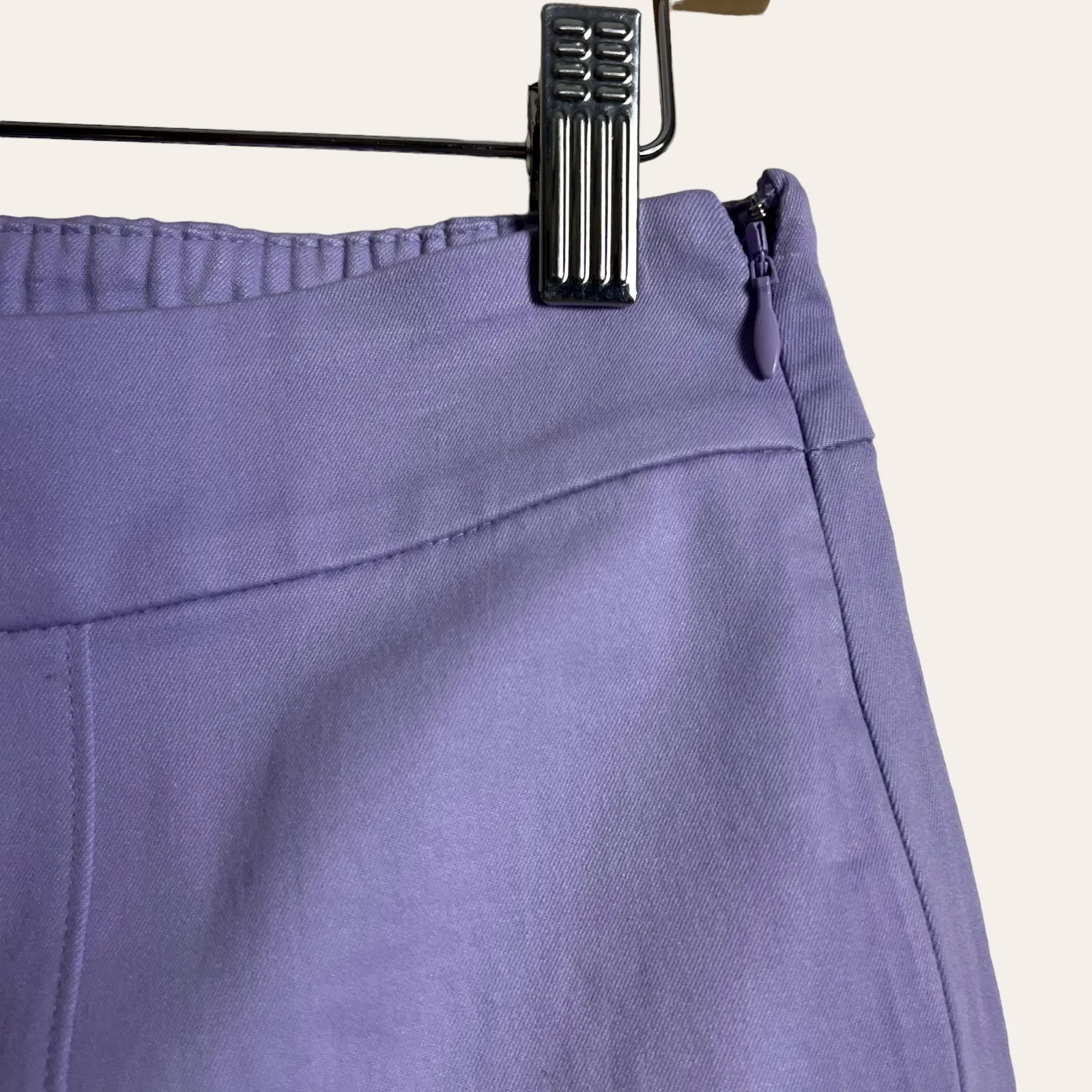 Hill House Lavender Purple Claire Mid Rise Straight Leg Pants Size L - Image 6