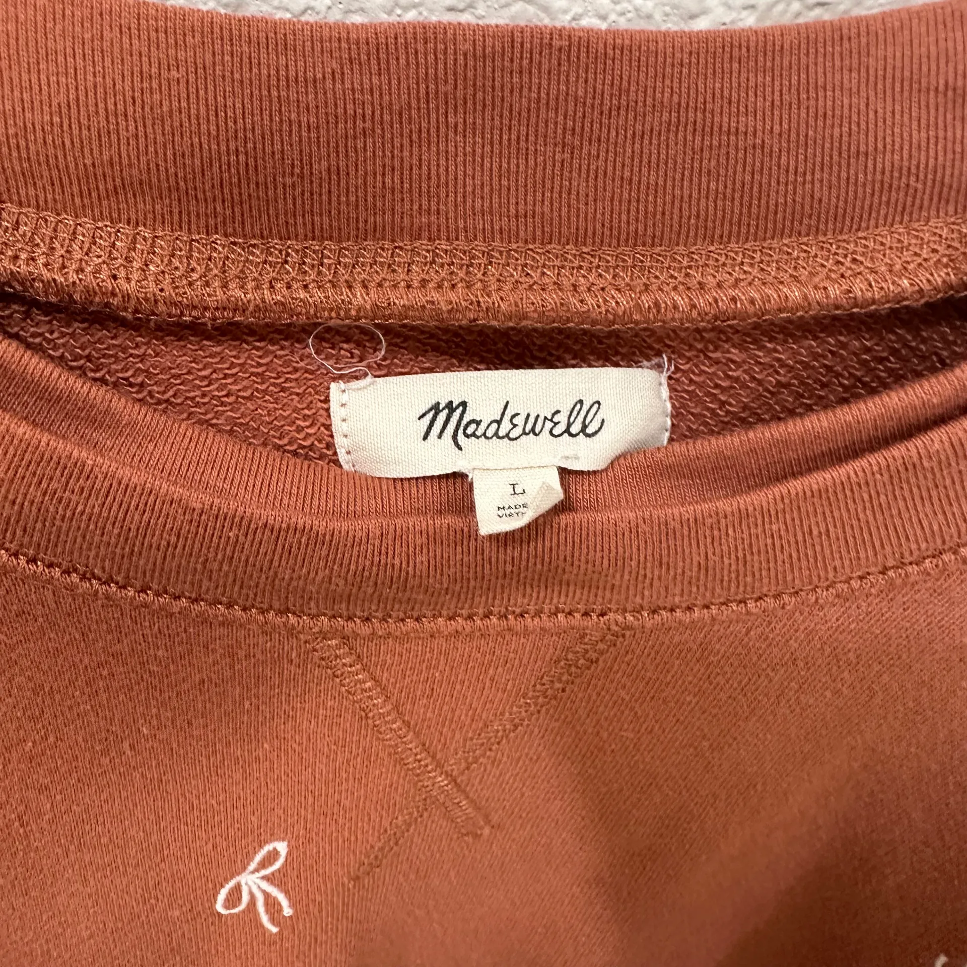 embroidered bow Crewneck sweatshirt - Image 4