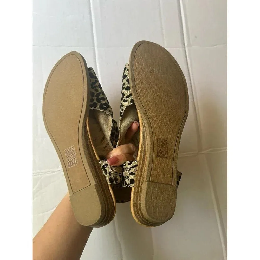 Blowfish Malibu Micro Wedge Sandals Leopard animal print size 8 open toe - Image 5