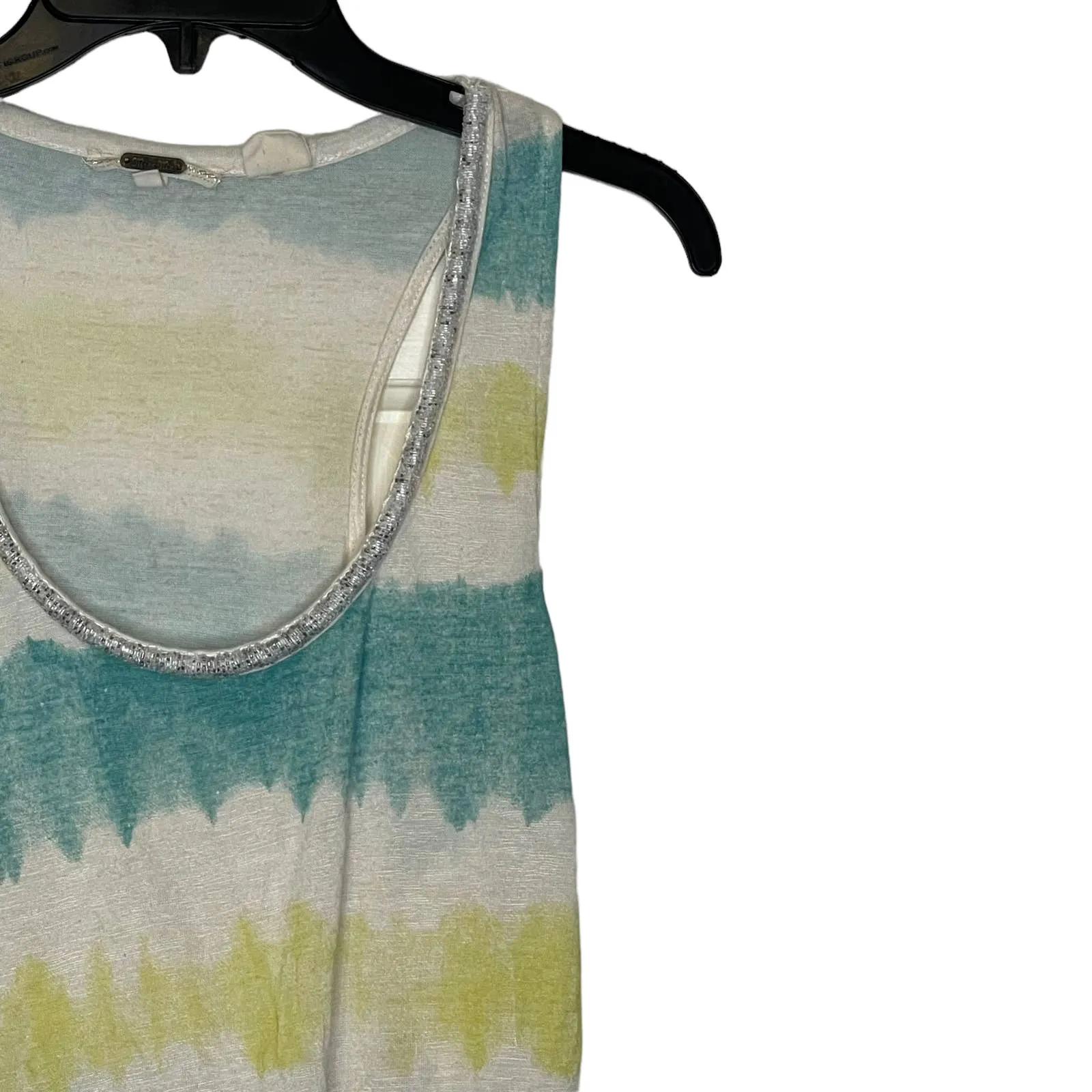 Miss Me Women Size Medium Muscle‎ Tank Top Scoop Neck Relaxed Multicolor Striped - Image 5