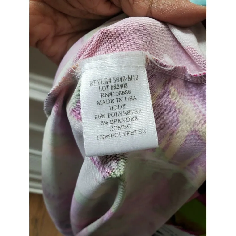 Slinky Women's Multicolor Polyester V-Neck Sleeveless Long Maxi Dress Size Small - Image 9