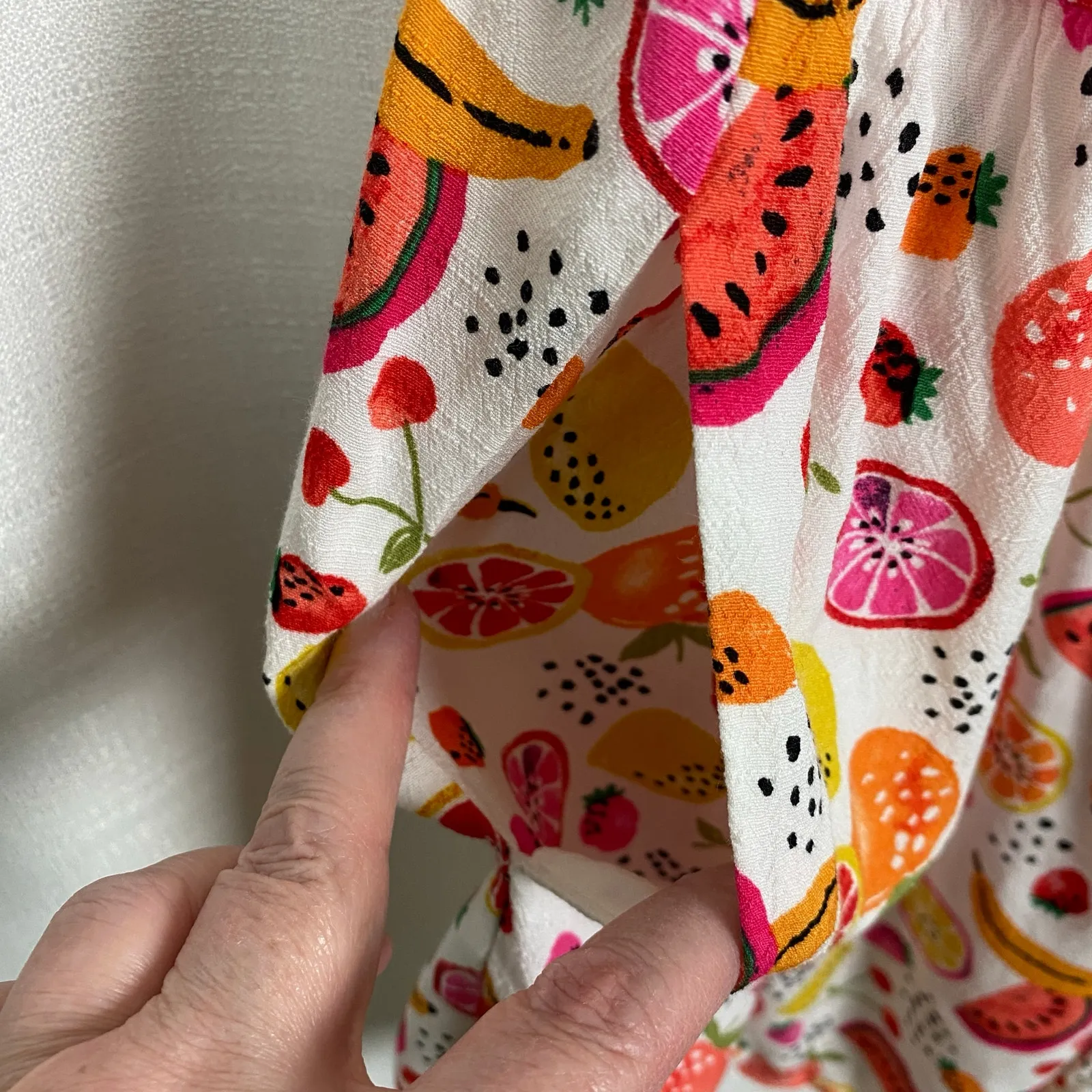 LOFT White Fruit Salad Strappy Romper Sz.L - Image 8