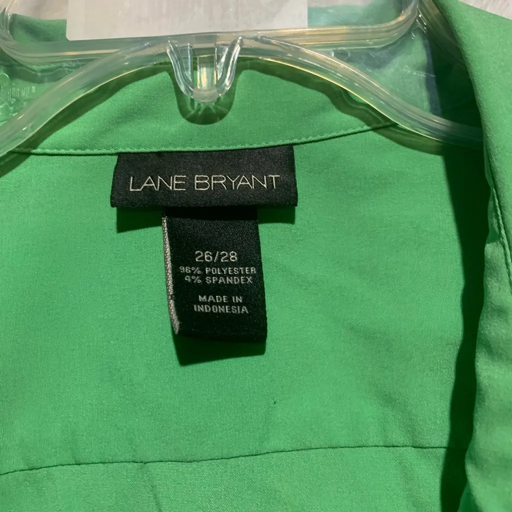 Lane‎ Bryant Bright Green Shirt - Image 2