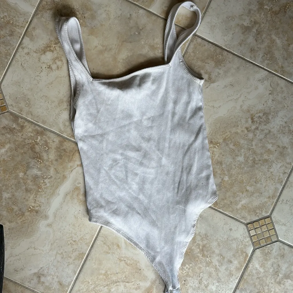 Top shop medium body suit ribbed square neck US 8 - Image 3