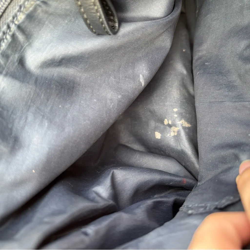 Tommy Hilfiger Black Gold Chain Logo Print Shoulder Bag Faux Leather Trim Purse - Image 11