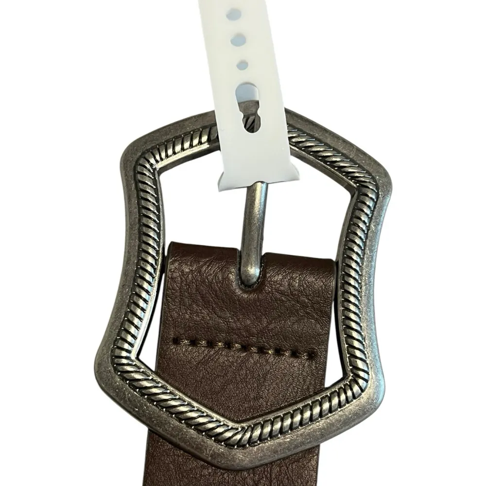 Jessica Simpson Belt Women's Size XL 14-16 Faux Leather Silver Buckle $33 NWT - Image 3