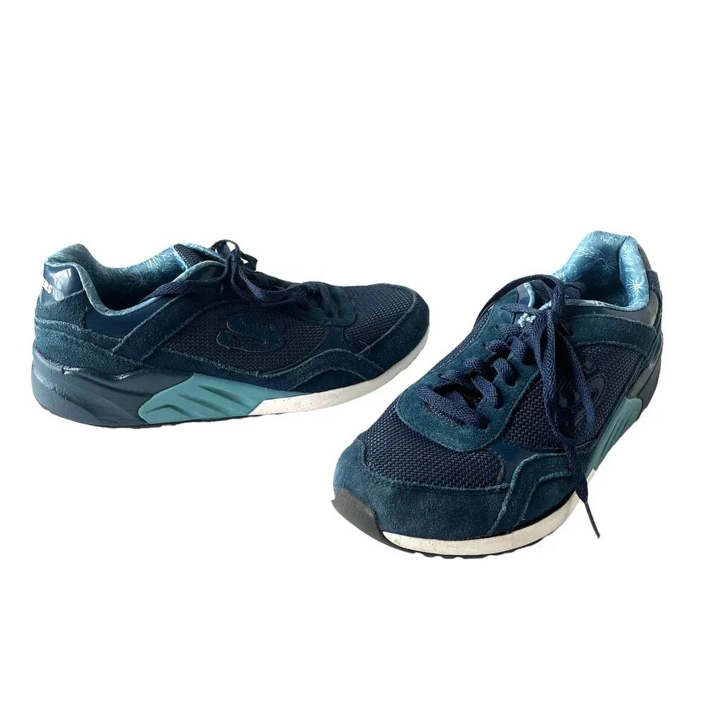 Skechers 611 Great Heights Womens Sneakers Size 7 Navy Memory Foam Air Cooled - Image 11