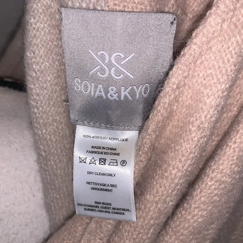 Soia & Kyo Scarfigan Taupe Pink Knit Colorblock Fringe Wrap Scarf Cardigan - Image 7