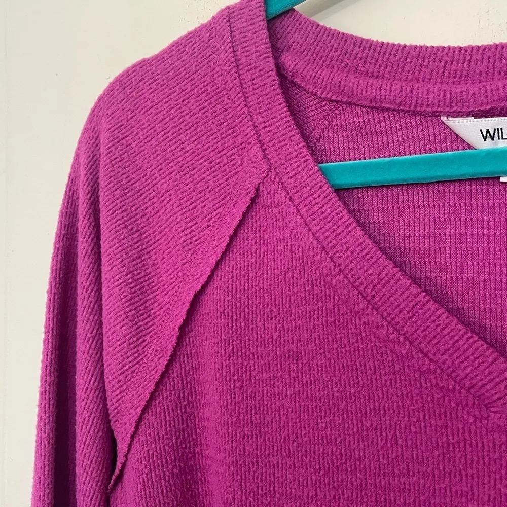 Set Of (2) Wildfox Fuzzy Cozy V-neck Loungewear Tops ~ Women’s Size Small - Image 8