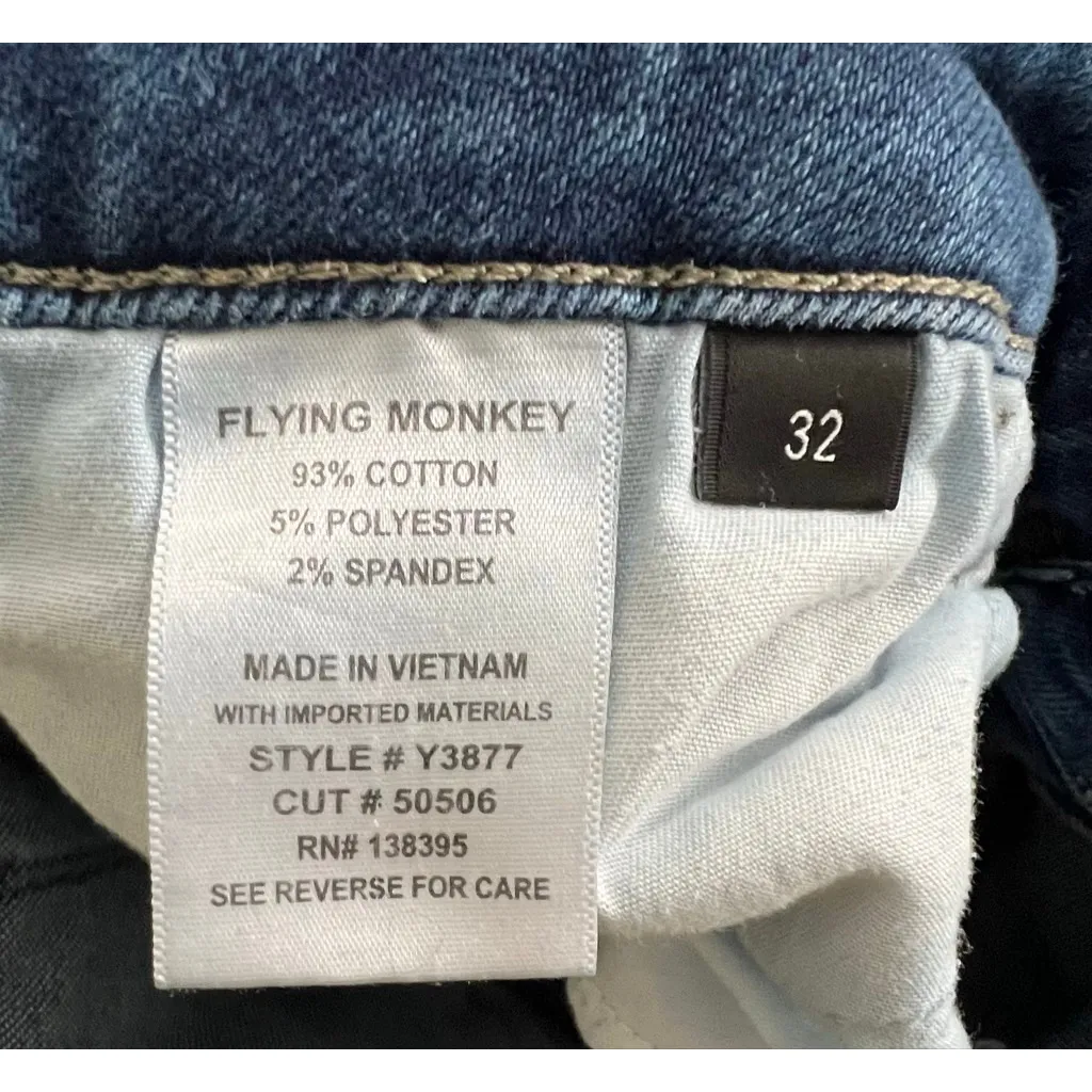 Flying Monkey Medium Wash Mid Rise Denim Skinny Jeans - Image 4