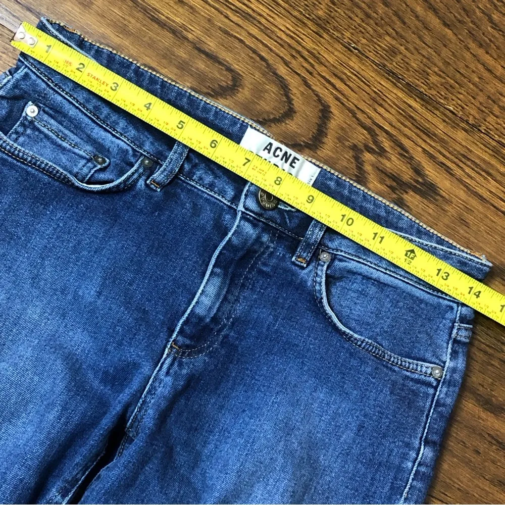 ACNE STUDIOS Women Blue ‘SKIN 5 USED BLUE’ Skinny Low Rise Jeans Sz 27/32 - Image 10
