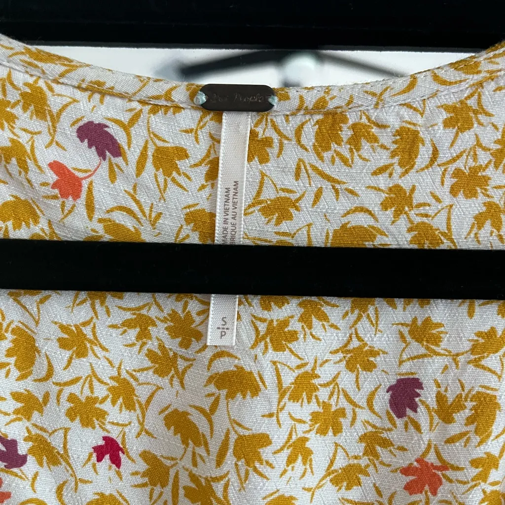 Free People Floral Yellow Maxi Dress - Image 5