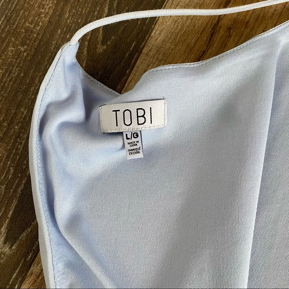 Tobi Pale Blue Open Back Tank Size Large - Image 6