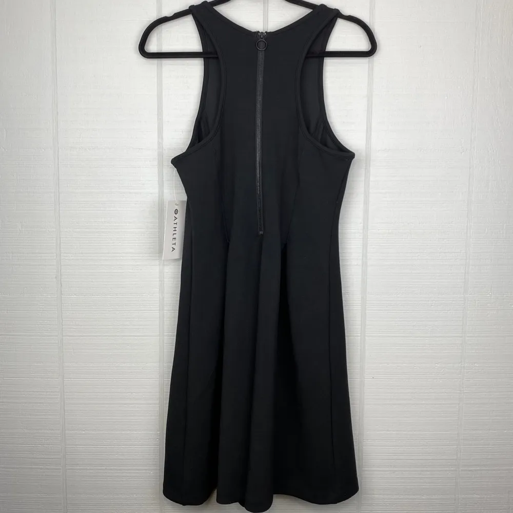 NWT Althleta En Route Scuba Dress Black Sleeveless Fit And Flare Size M - Image 4