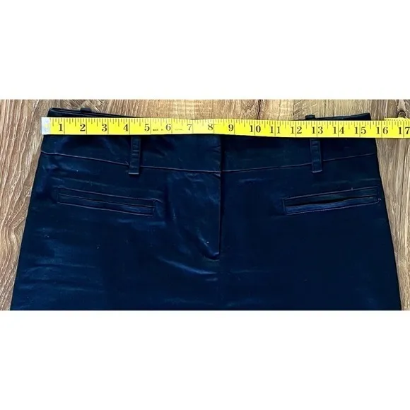 Zara Basic Women’s Black Pencil Skirt‎ Front Slit Faux Pockets Size Medium EUC - Image 3