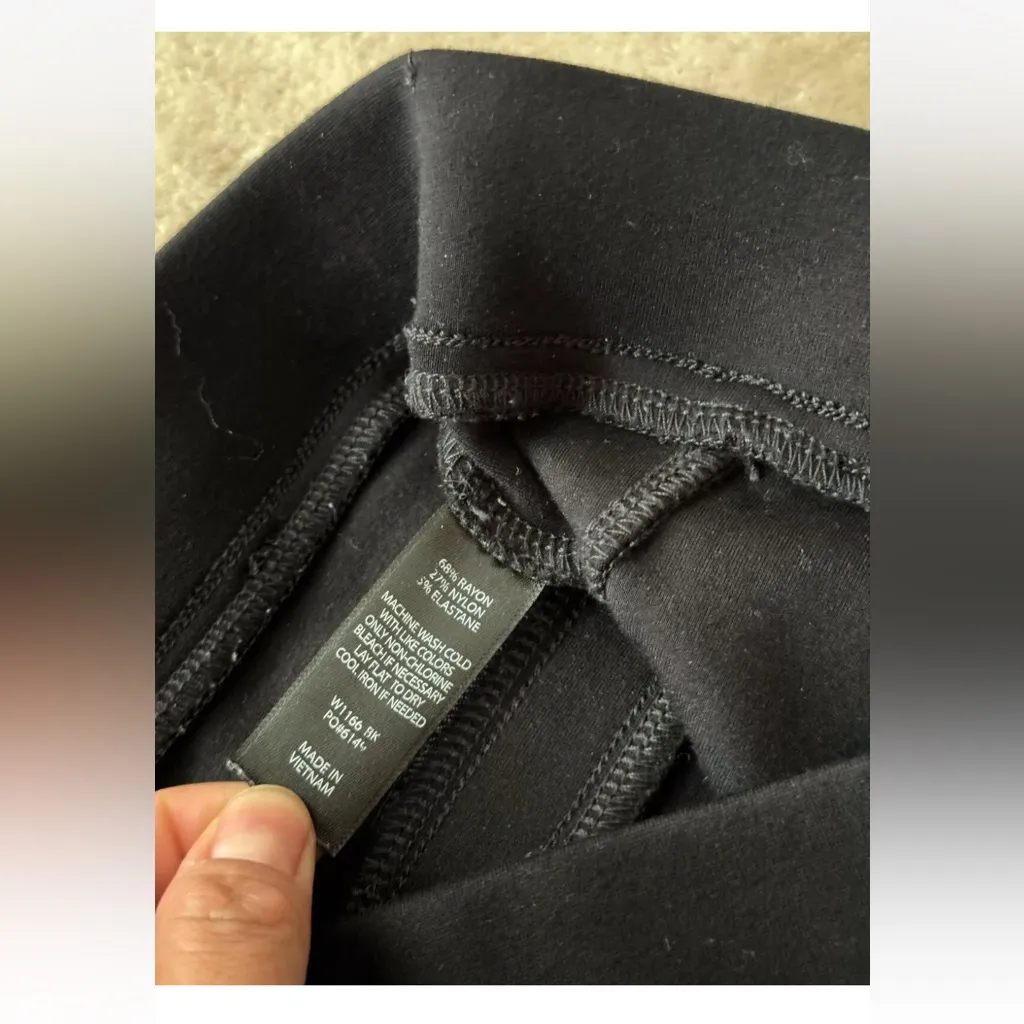 Betabrand Dress Yoga Pull on Pants Black Straight Leg Work Office Size Small - Image 4