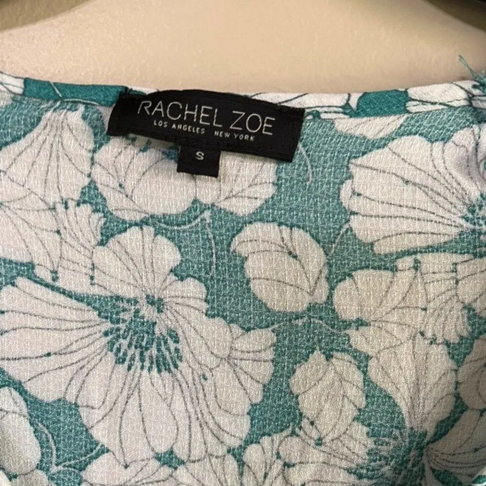 Rachel Zoe small blue floral top - Image 3