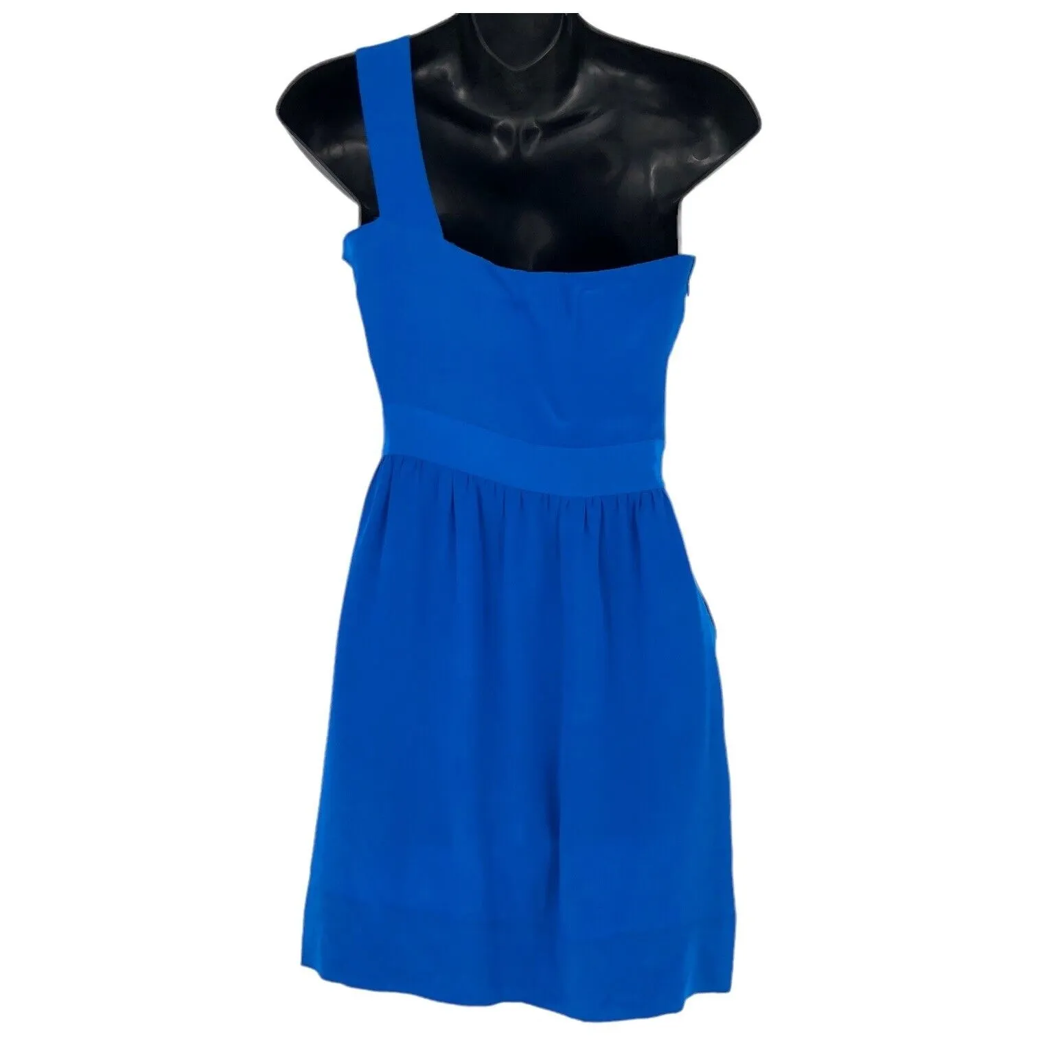 YUMI KIM Womens Blue Floral Ruffle Mini Dress‎ One Shoulder Size XS - Image 4