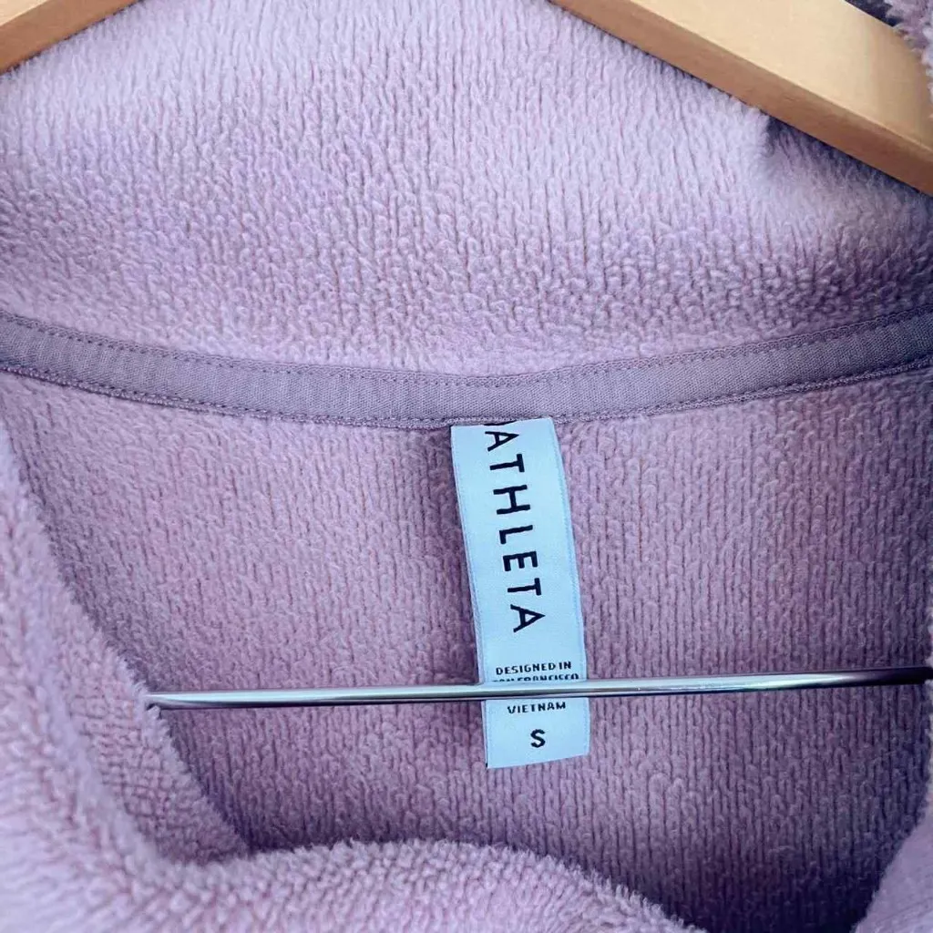 Athleta Cozy Karma ASYM Pullover Purple Sweatshirt Size Small - Image 5