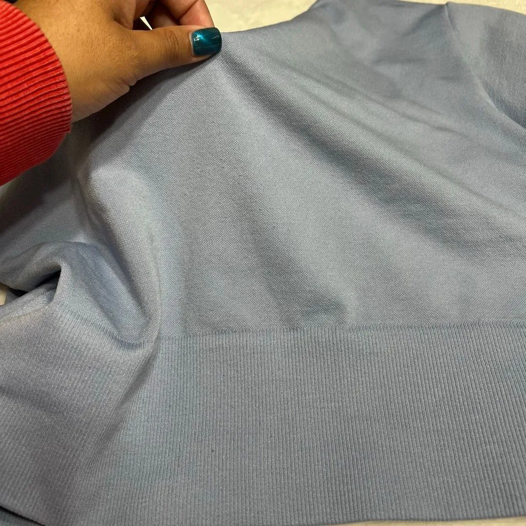 Offline Aerie Blue Seamless Cropped Short Sleeve Tee Medium - Image 7