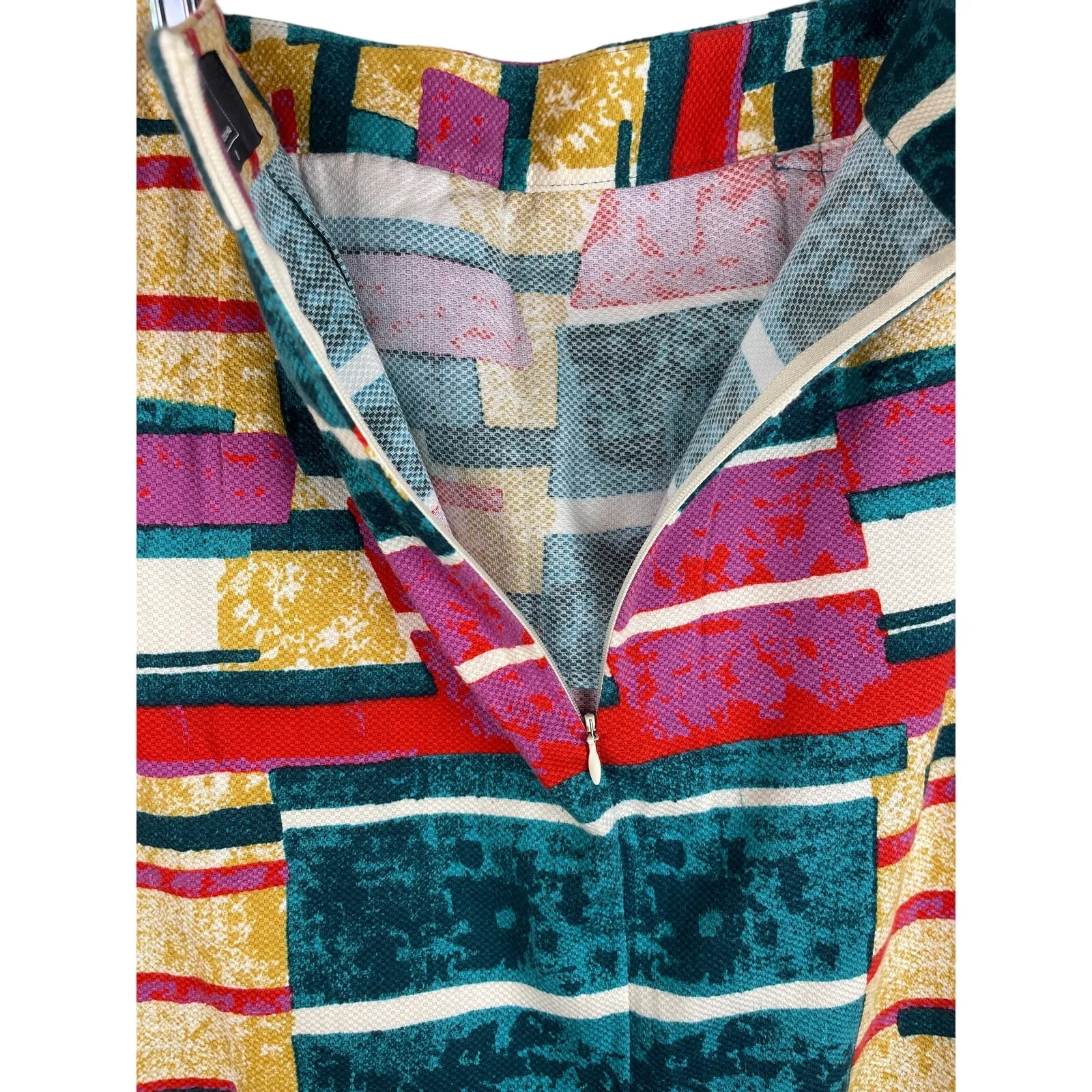 Dolce Vita Geometric Vibrant Sorbet Color Block‎ Pencil Skirt Size 8 - Image 9