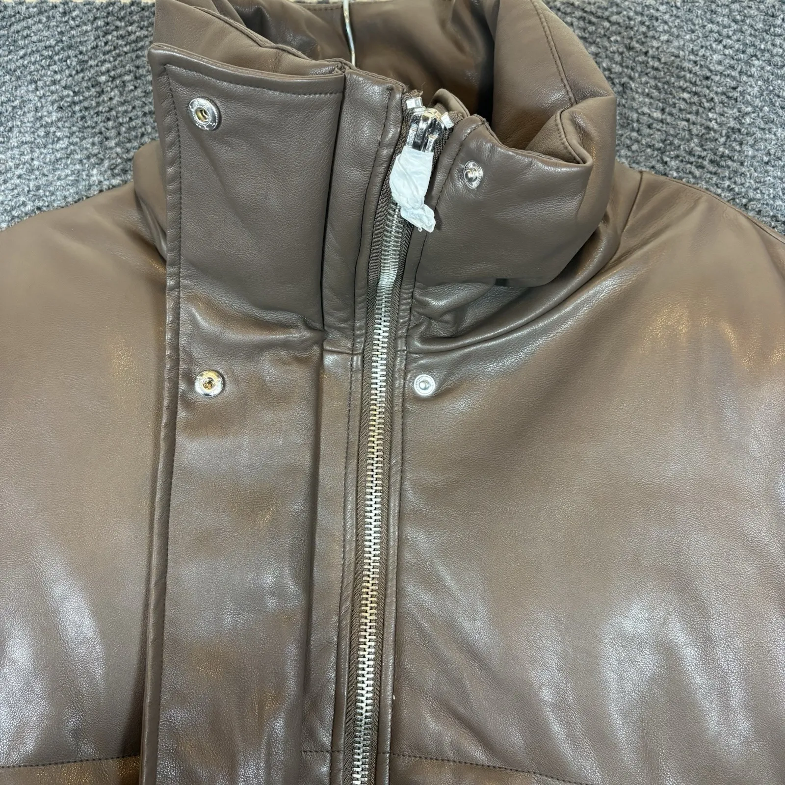 NWT Pistola Donovan Puffer Jacket in Espresso Cropped Jacket Size XL MSRP $248 - Image 3