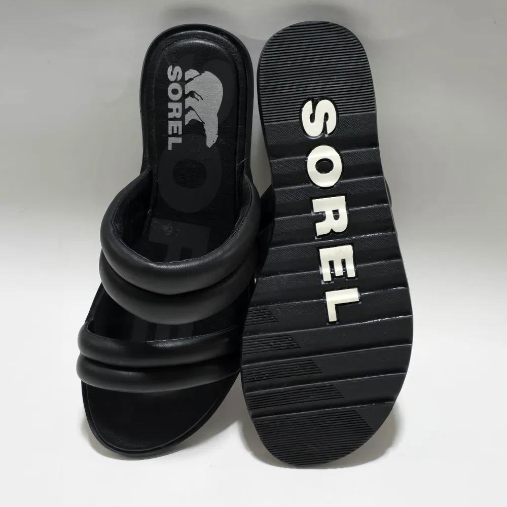 Sorel Ella II Black Puff Slide Sandals Size 7 - Image 9