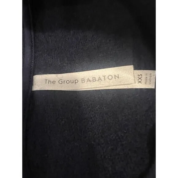 Aritzia The Group Babaton Navy Blue Cropped Sweatshirt Womens  Size XXSmall‎ - Image 5