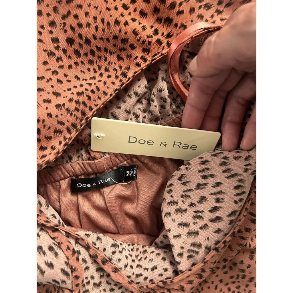 Rust Animal Print Romper NWT Size Medium - Image 8