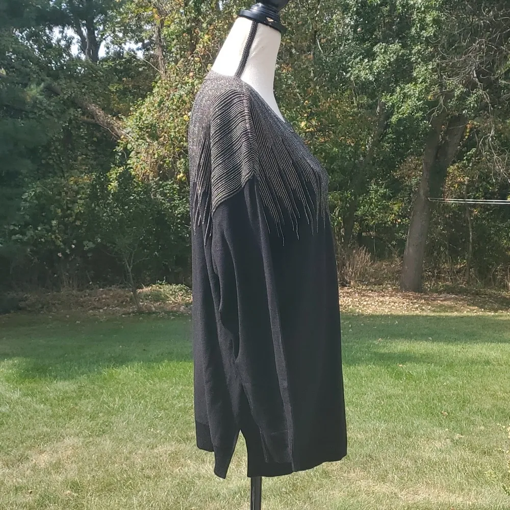 Alfani Glitter Embellished Crewneck Sweater - Image 5