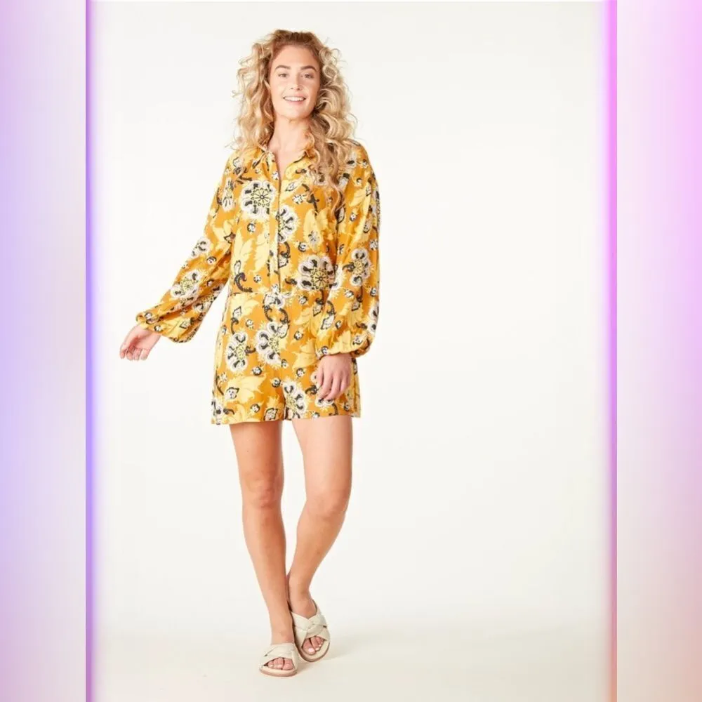 The Odells Size Medium Long Sleeve Romper Yellow - Image 3