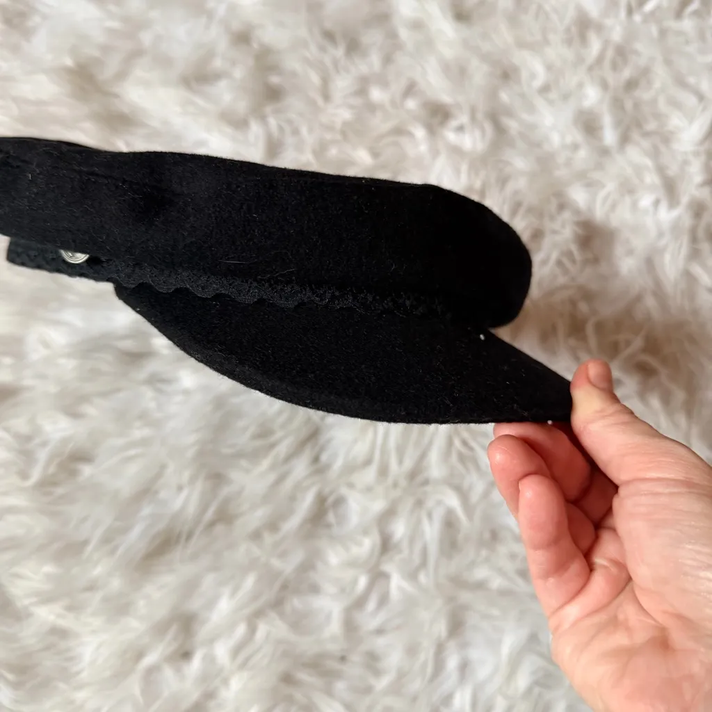 Black wool fisherman’s cap S/M - Image 3