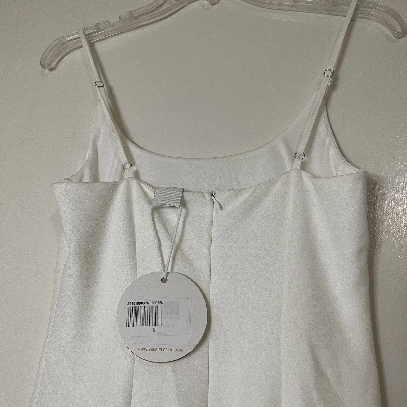 NEW! Selfie Leslie Emoji Asymmetrical Hemline Dress White bridal Wedding Small - Image 10