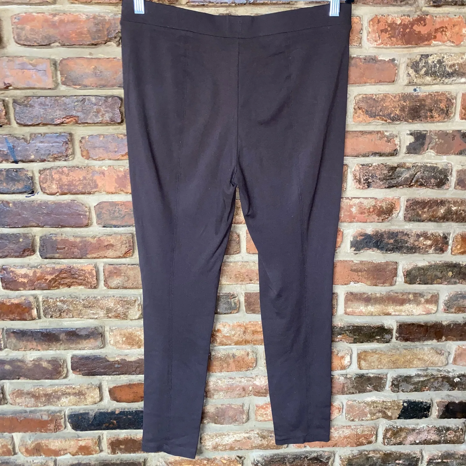 Philosophy Solid Brown Pull-On High Rise Knit Leggings Women's Size Large - Image 4