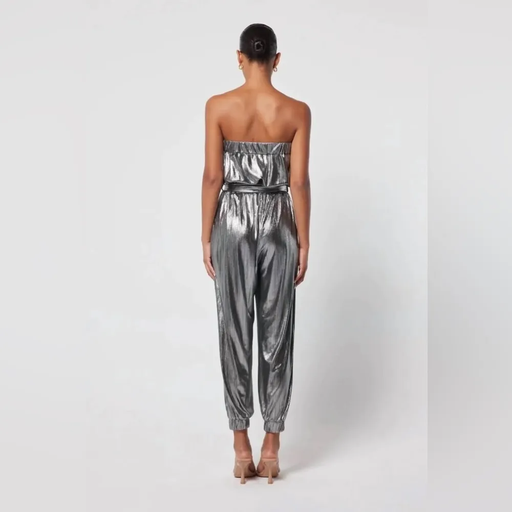 Elliatt  Amayah Gunmetal Metallic Jumpsuit - Image 2