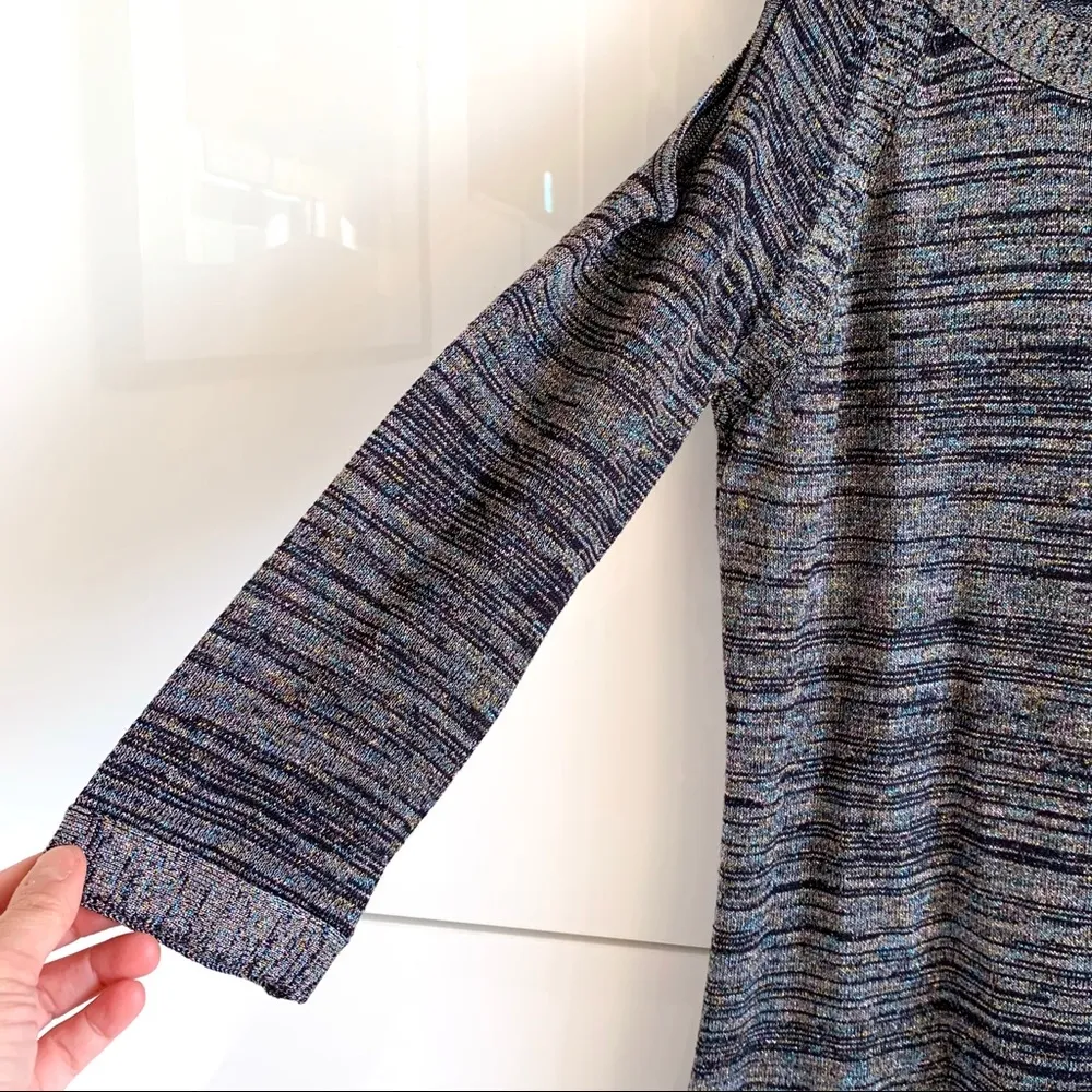 Armani Exchange Metallic Thread Cold Shoulder Knit - Image 7