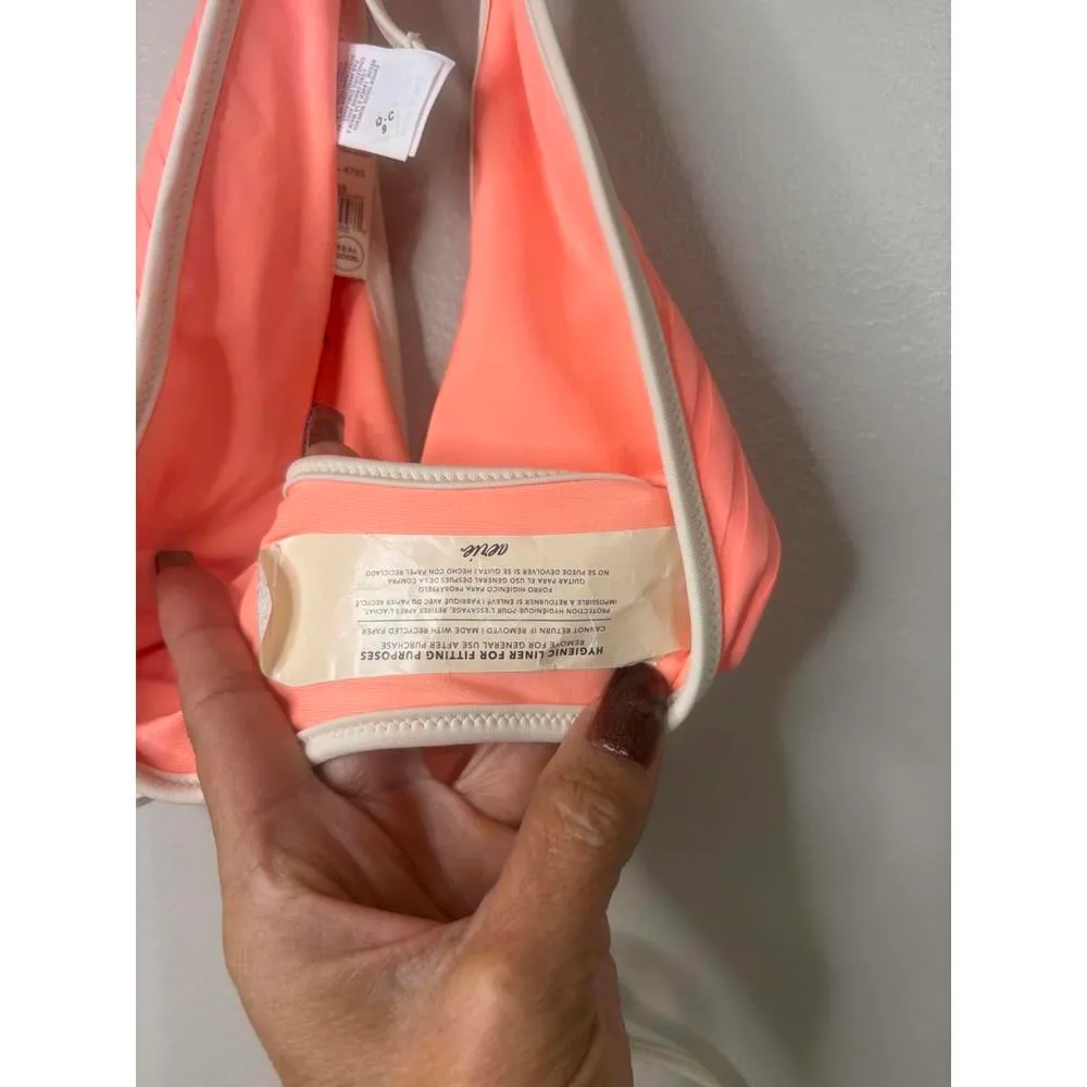 Aerie Pleated Bikini Bottom - Stylish Coral Swimwear XL - Image 5