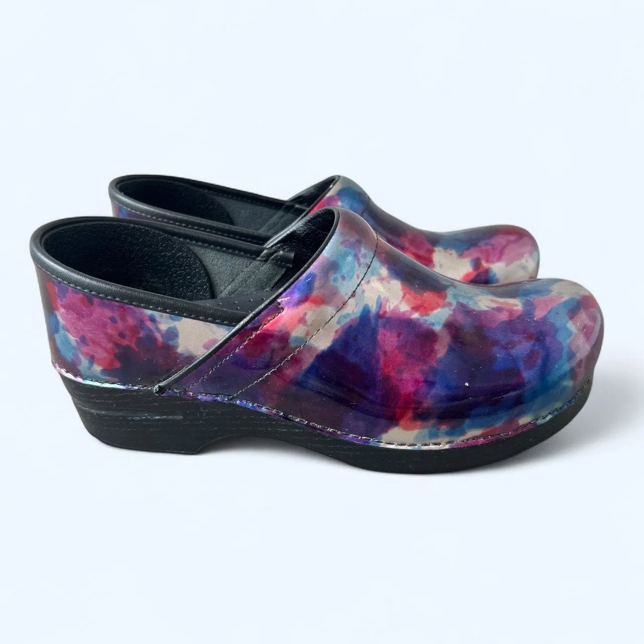 Dansko Professional Clogs Watercolor Patent Leather Size 41 EU (US 10.5–11) - Image 5