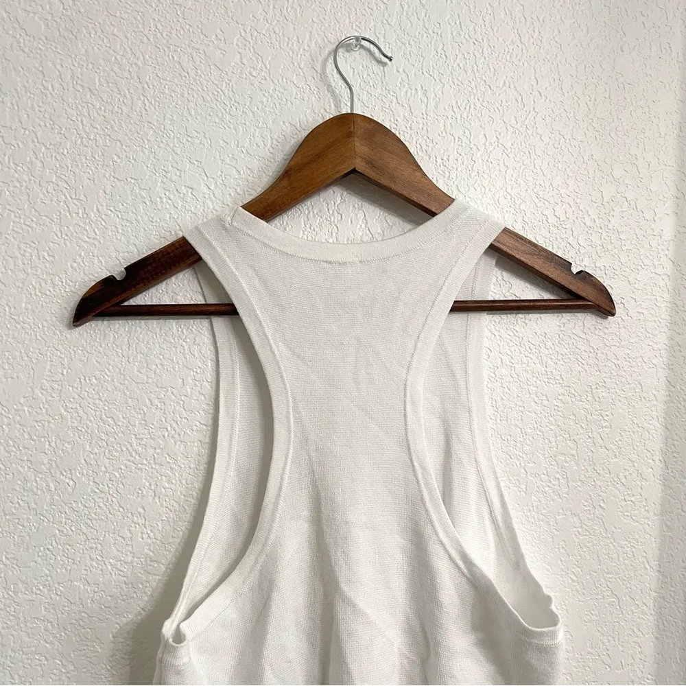 Abercrombie & Fitch Womens Tank Bodysuit White Sleeveless High Neck Size XL - Image 4