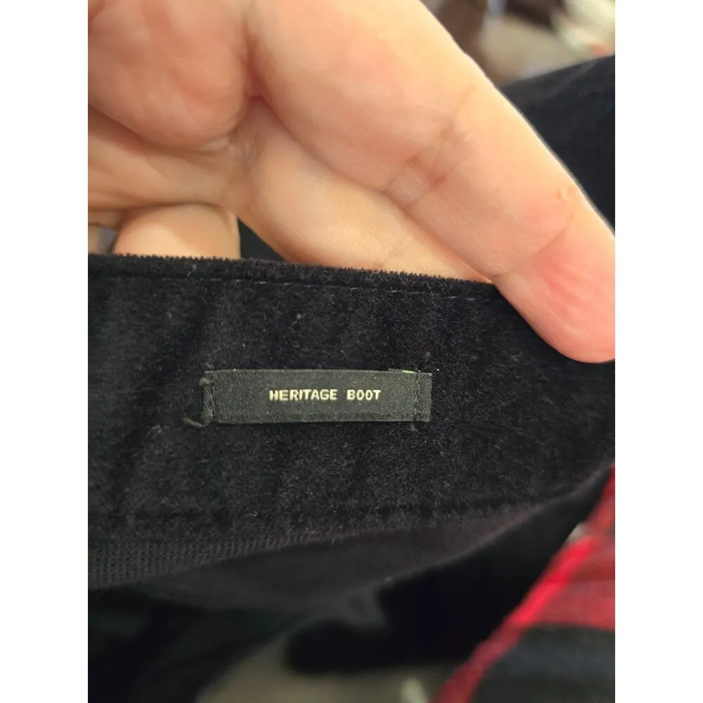 Talbots Pants Traditional Fit Woman Heritage Boot Size 24W Plus Black Velveteen - Image 4