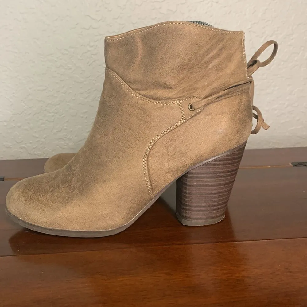 Shoe dazzle Lolis brown ankle booties size 8‎ Brown - Image 4