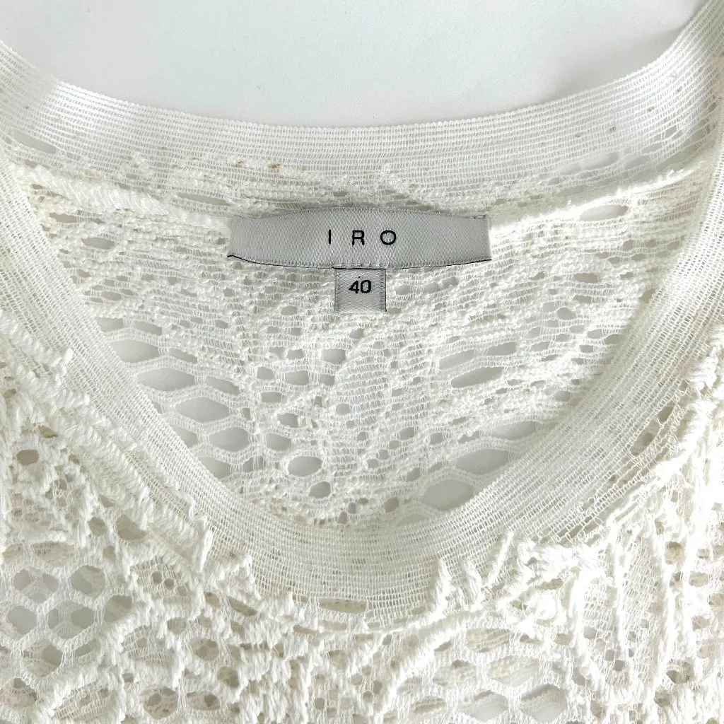 IRO Floa Lace Dress in Ecru Ivory Size 6 IT 40 - Image 8