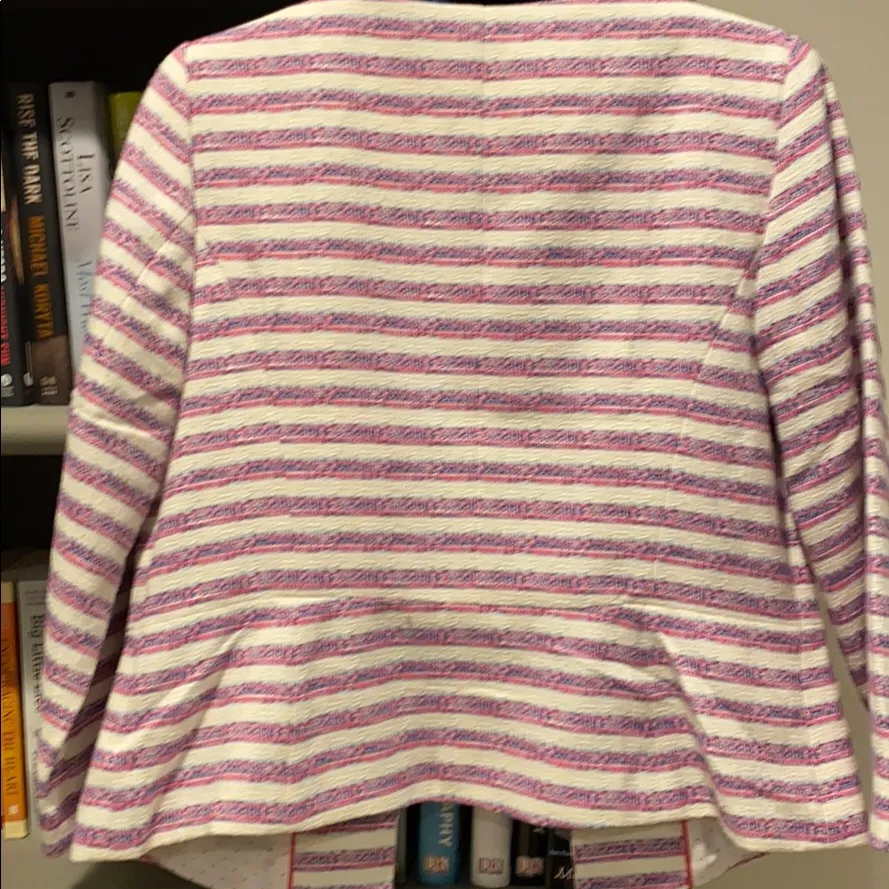 Talbots pink, blue ,off white stripe blazer - Image 7