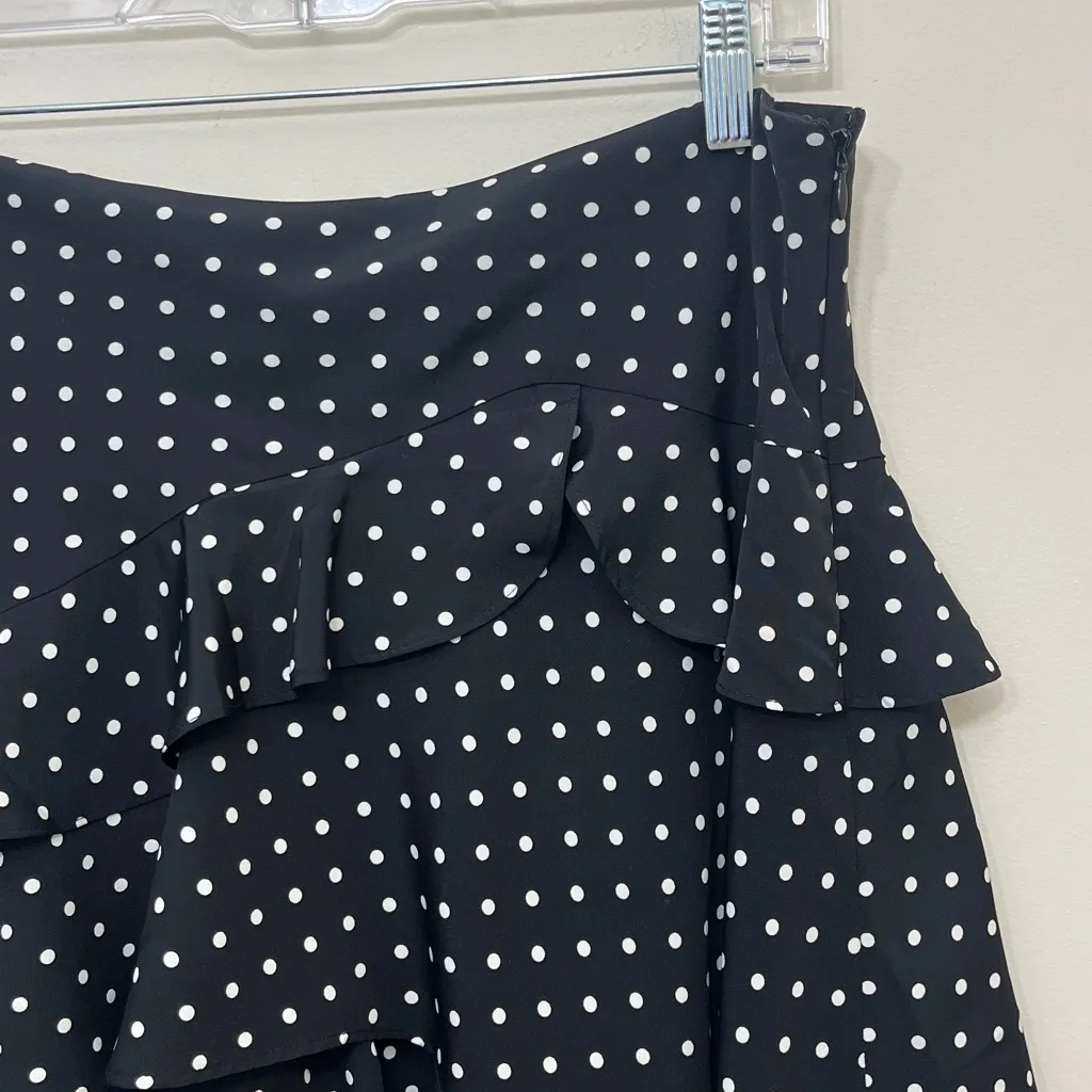 Lauren Ralph Lauren Women’s A-Line Polka Dot 3 Tier Ruffle Skirt Size 10 - Image 2