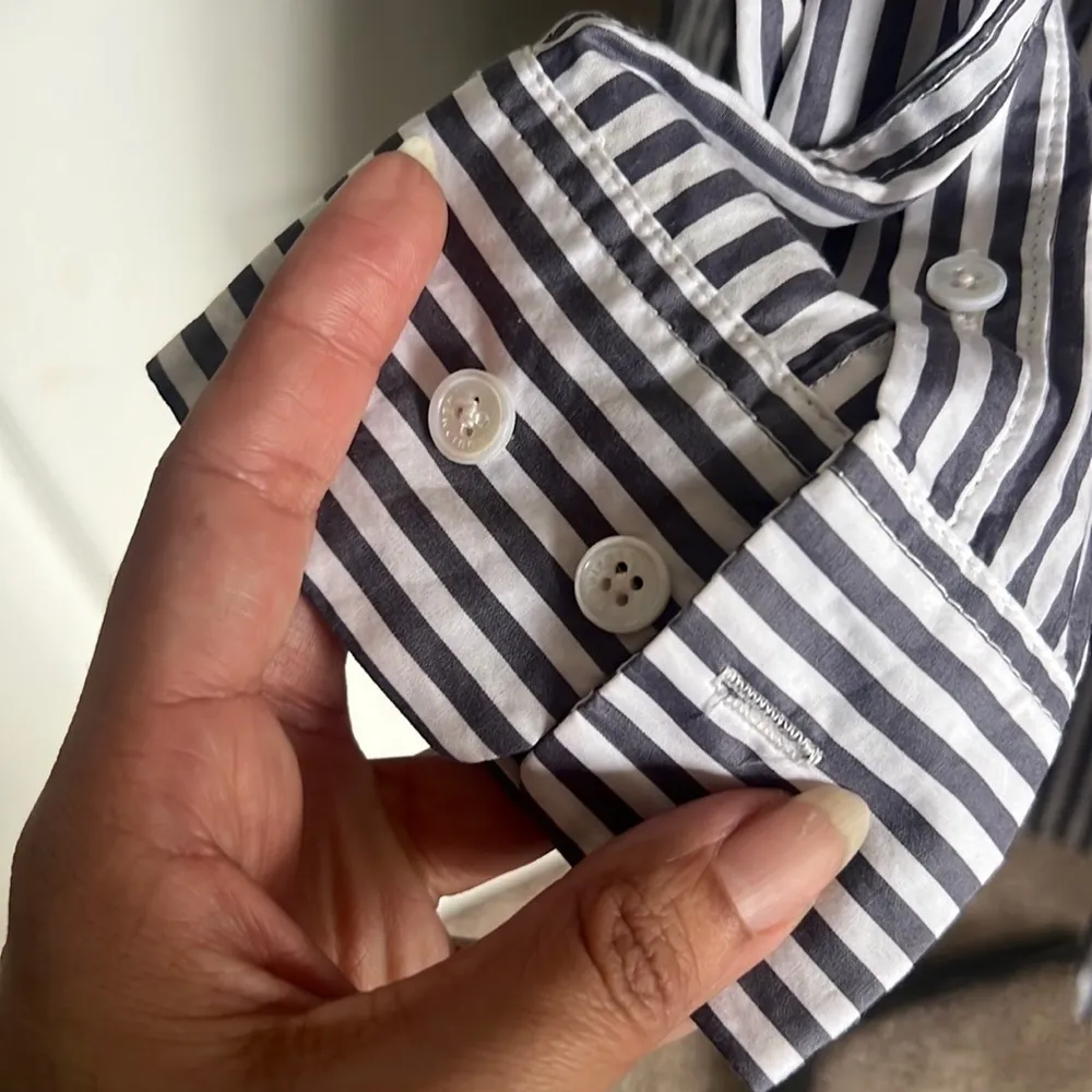 Equipment Blue Collar Striped Dress - Image 6